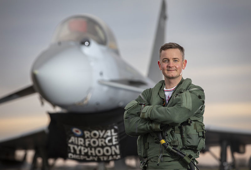 Typhoon Display Pilot, Flt Lt James Sainty