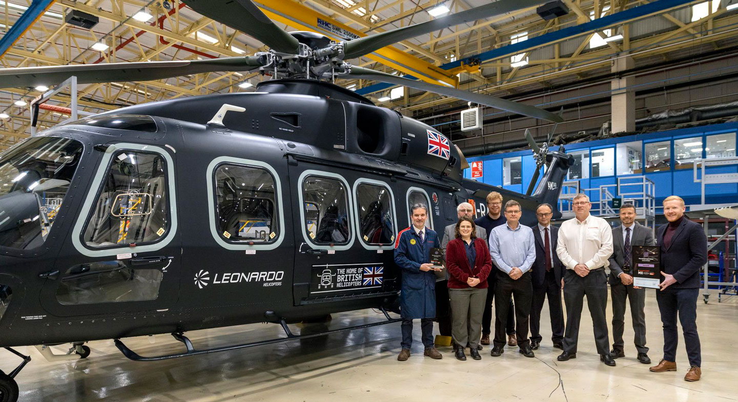 Leonardo colleagues from across the business (including Campaigns, Communications, Customer Support & Training, Engineering, Marketing and Operations) who support the AW149 programme.