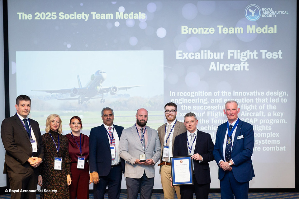 Excalibur Flight Test Aircraft wins prestigious Royal Aeronautical ...