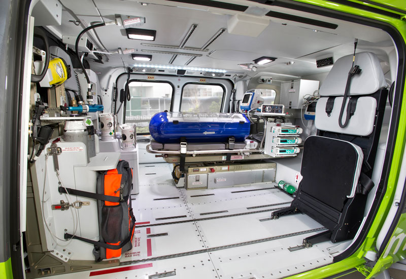 Interior view of the Children's Air Ambulance