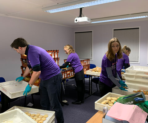 Leonardo Helicopters apprentices and graduates make food to sell in aid of Yeovil Hospital Charity
