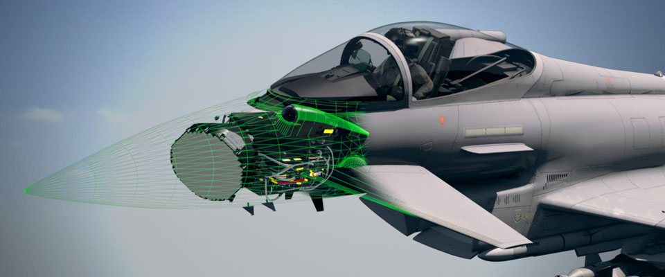 ECRS Mk2 multi-functional array on the Eurofighter Typhoon