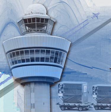 Artwork of air traffic control tower