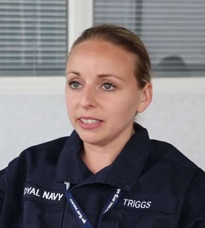 Nicola Triggs, Leonardo reservist in Royal Navy uniform