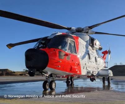 Norwegian AW101 search and rescue helicopter