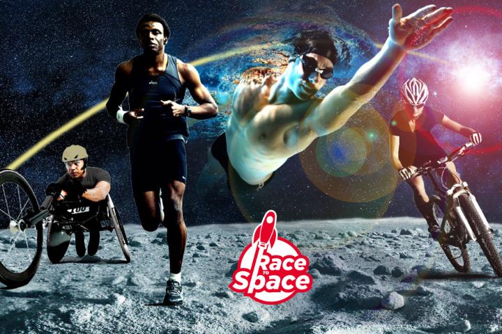 Race to space graphic and logo