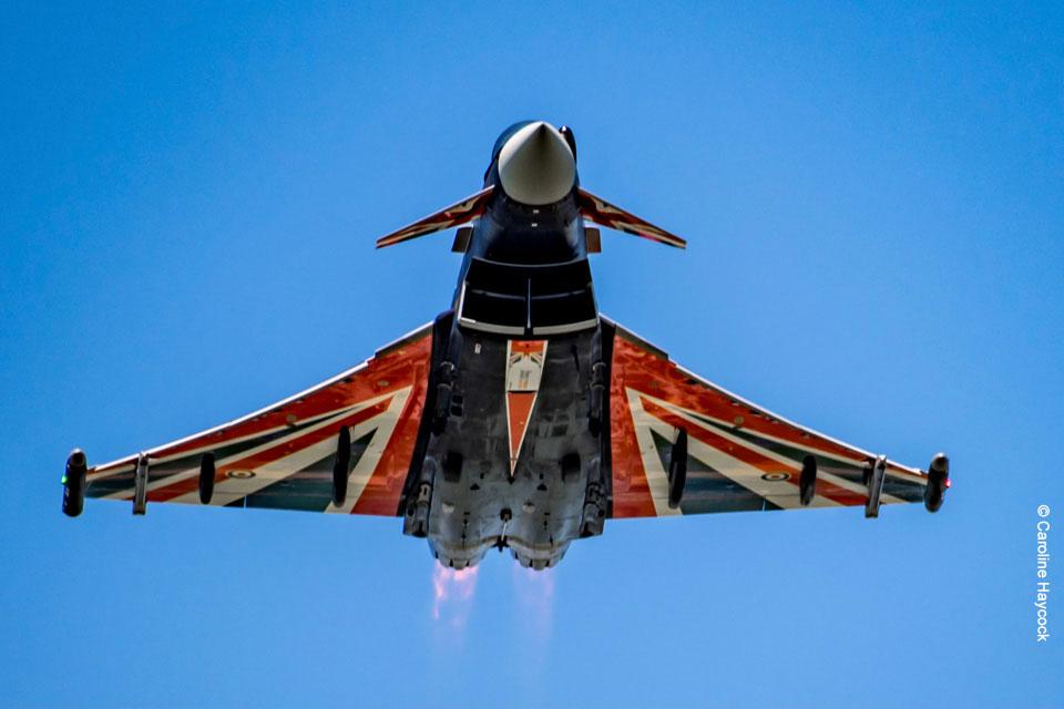 Royal Air Force Typhoon Display team aircraft. Photo by Carole Haycock