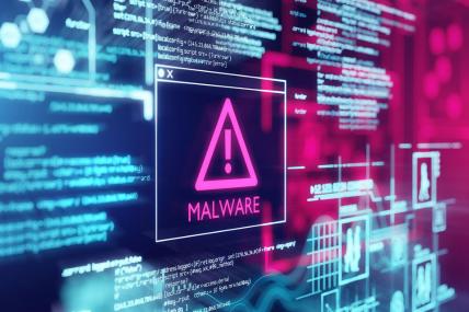 System malware warning graphic