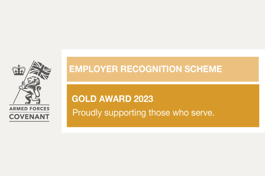 MOD Employer Recognition Scheme gold award logo