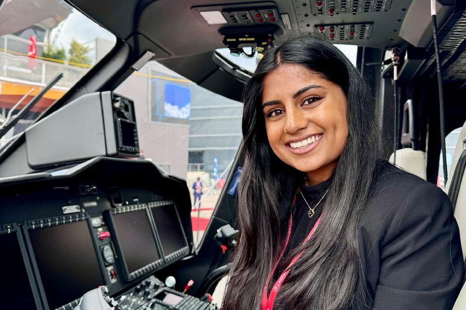 Young female Leonardo engineer working on technology