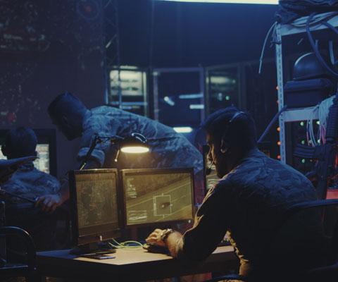 Cyber security specialists in operations centre