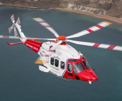 AW189 Coast Guard helicopter