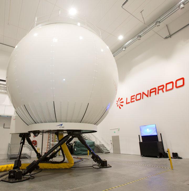 Full Flight Simulator at the Leonardo AW101 Norway Training Centre based at Stavanger Sola Airport.